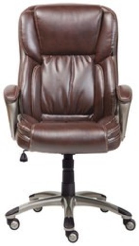 0840391205604 - SERTA BISCUIT BROWN SUPPLE BONDED LEATHER EXECUTIVE OFFICE CHAIR