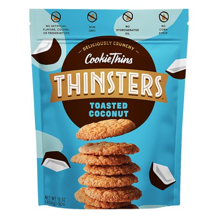 0840515100129 - MRS. THINSTER'S TOASTED COCONUT COOKIE THINS 16 OZ