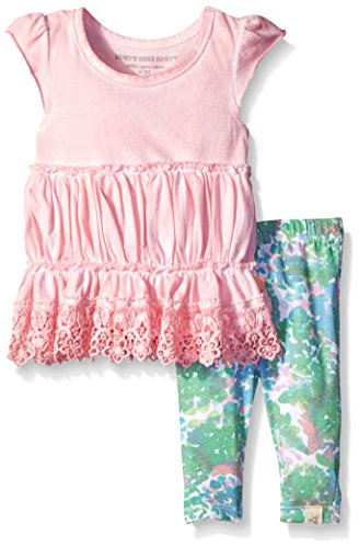 0840635116833 - BURT'S BEES BABY BABY SUN BLEACHED TUNIC AND FLORAL CAPRI LEGGING SET, BLOSSOM, 24 MONTHS
