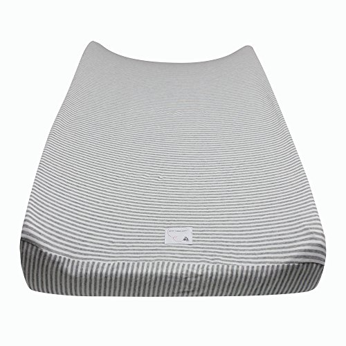 0840635148315 - BURT'S BEES BABY - BEE ESSENTIALS STRIPE CHANGING PAD COVER, 100% ORGANIC CHANGING PAD FOR STANDARD 16 X 32 CHANGING PAD (HEATHER GREY)
