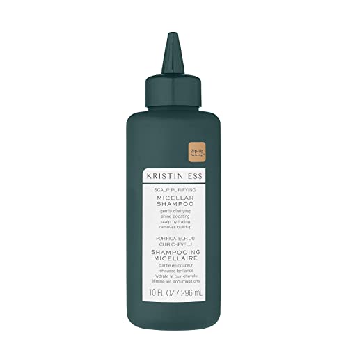 0840797147614 - KRISTIN ESS HAIR SCALP PURIFYING MICELLAR SHAMPOO FOR DEEP CLEANSING + SCALP HYDRATING - REMOVES BUILD UP, CLARIFYING, SHINE BOOSTING, VEGAN, SULFATE FREE SHAMPOO, COLOR SAFE + KERATIN SAFE, 10 FL OZ