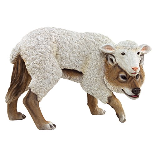 0840798105675 - DESIGN TOSCANO WOLF IN SHEEP'S CLOTHING GARDEN STATUE