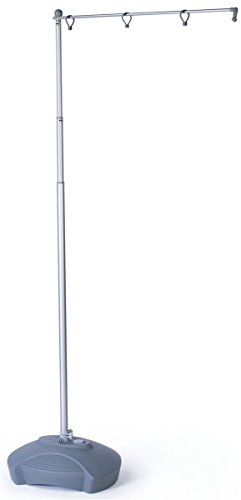 0840844124742 - DISPLAYS2GO PORTABLE OUTDOOR BANNER FLAG POLE, STANDS 124TALL, WITH SAND BASE (ODFLAGNT)