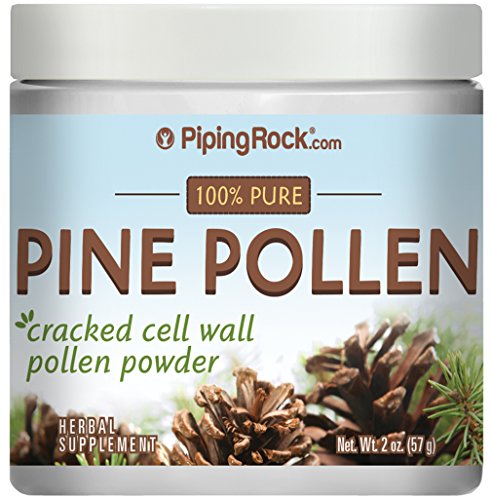 0840994124616 - PIPING ROCK PINE POLLEN POWDER WILD HARVESTED CELL WALL CRACKED 2 OZ