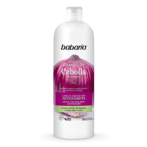 8410412220712 - BABARIA ONION SHAMPOO - NO SMELL, NO TEARS - PURIFYING AND ANTIOXIDANT PROPERTIES - IMPROVES HAIR GROWTH - INCREASE HYDRATION AND SHINE - REDUCE ITCHY SCALP, DANDRUFF, AND FRIZZ - 23.66 OZ