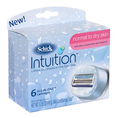 0841058037385 - SCHICK INTUITION, NORMAL TO DRY SKIN, REFILL CARTRIDGES, 6 CARTRIDGES