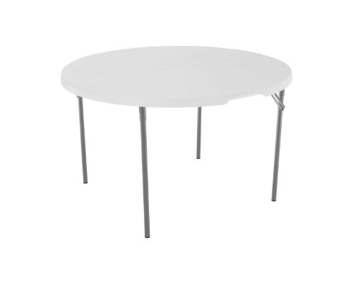 0841101001264 - 48 INCH ROUND FOLD-IN-HALF PLASTIC TABLE
