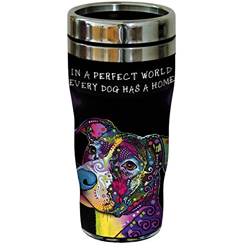 0841110134106 - DEAN RUSSO PERFECT WORLD DOG LOVER THEME STAINLESS LINED TRAVEL MUG TUMBLER