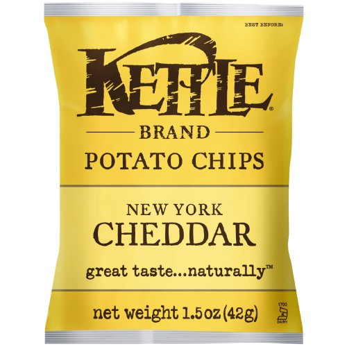 0084114125897 - KETTLE BRAND POTATO CHIPS, NEW YORK CHEDDAR, 1.5-OUNCE BAGS (PACK OF 64)