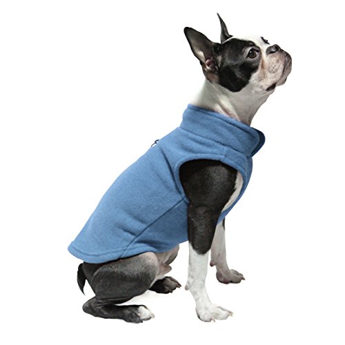 0841186100241 - GOOBY EVERY DAY FLEECE COLD WEATHER DOG VEST FOR SMALL DOGS, BLUE, MEDIUM