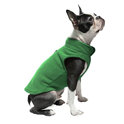 0841186110134 - GOOBY EVERY DAY FLEECE COLD WEATHER DOG VEST FOR SMALL DOGS, GREEN, MEDIUM