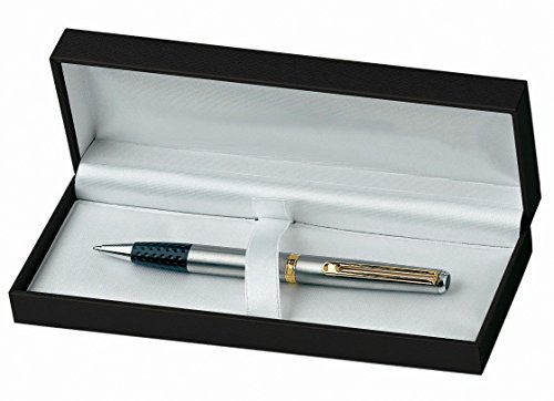 8411956160021 - INOXCROM EXCELLENCE WALL STREET BALLPOINT PEN. STAINLESS STEEL GOLD TRIM. GIFT BOXED.