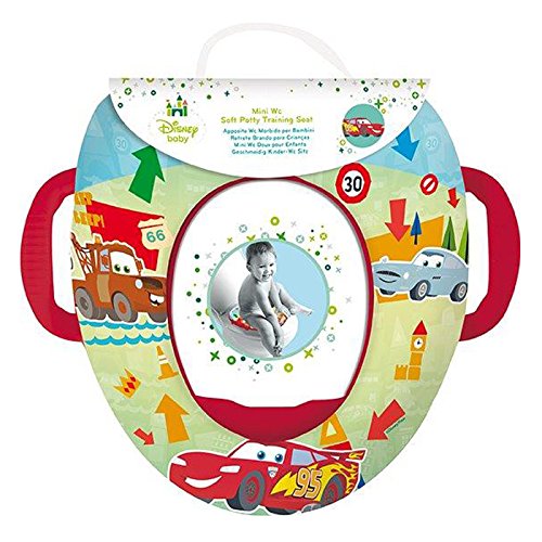 8412497306718 - DISNEY CARS PADDED KIDS POTTY TOILET TRAINING SEAT WITH HANDLES WC CHILD TODDLER