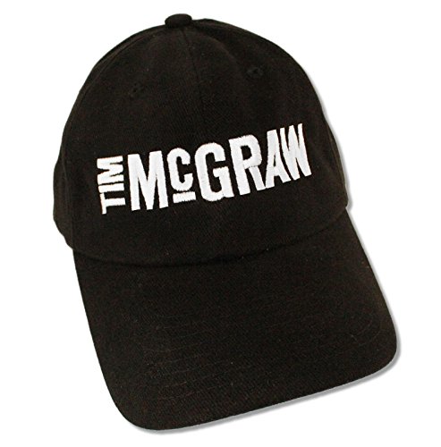 0841393117186 - TIM MCGRAW LOGO BLACK BASEBALL CAP HAT