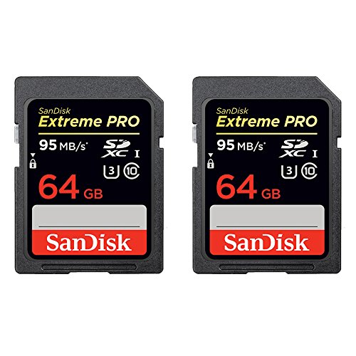 0841434131539 - 2-PACK OF EXTREME PRO SDXC 64GB UHS-1 MEMORY CARD (TOTAL 128GB), UP TO 95/90MB/S READ/WRITE SPEED
