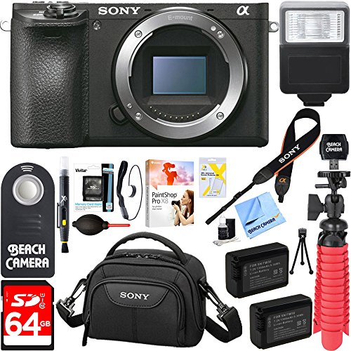 0841434151360 - SONY A6500 4K MIRRORLESS DIGITAL CAMERA BODY WITH APS-C SENSOR ILCE-6500 + 64GB SDXC MEMORY CARD + DUAL BATTERY KIT + COMPLETE MICRO 4/3RD ACCESSORY BUNDLE