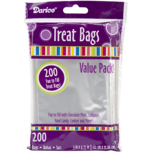 0084144294426 - DARICE 28-001V 3-INCH-BY- 4-3/4-INCH CLEAR TREAT BAG 200-PIECES