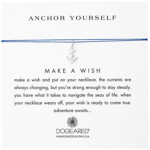 0841469106526 - DOGEARED STERLING SILVER MAKE A WISH ANCHOR YOURSELF ROYAL NECKLACE, 16