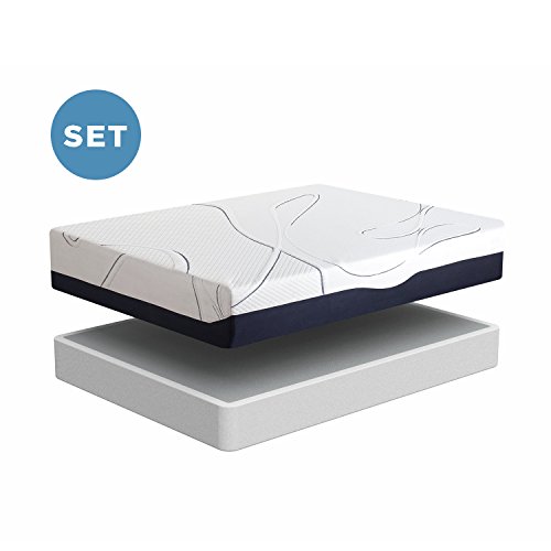 0841550051810 - NIGHT THERAPY MYGEL 13 INCH MEMORY FOAM MATTRESS AND BIFOLD BOX SPRING SET, CAL KING