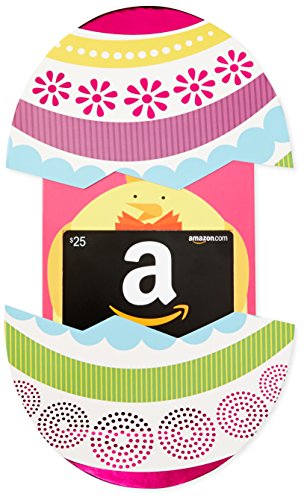 0841710117110 - AMAZON.COM $25 GIFT CARD IN AN EASTER EGG REVEAL (BLACK CLASSIC CARD DESIGN)