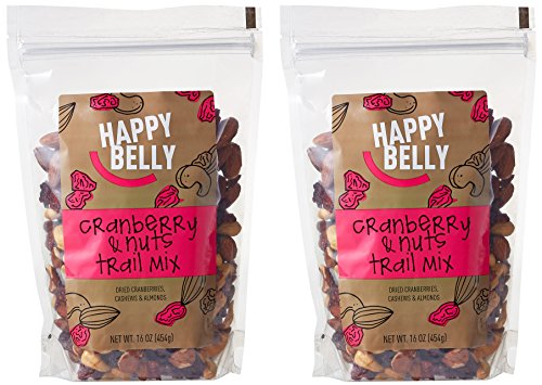 0841710126112 - HAPPY BELLY CRANBERRY & NUTS TRAIL MIX, 16 OZ, PACK OF 2
