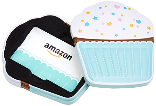 0841710127324 - AMAZON.COM GIFT CARD FOR ANY AMOUNT IN A BIRTHDAY CUPCAKE TIN (BIRTHDAY CUPCAKE CARD DESIGN)