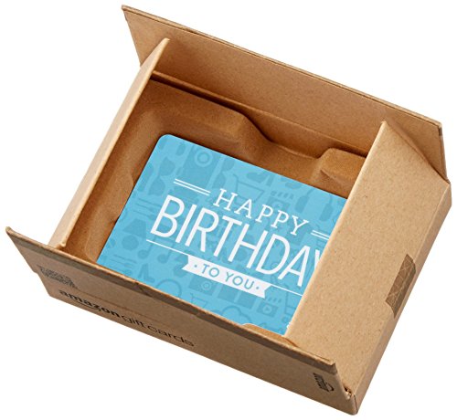 0841710127591 - AMAZON.COM GIFT CARD FOR ANY AMOUNT IN A MINI AMAZON SHIPPING BOX (BIRTHDAY ICONS CARD DESIGN)