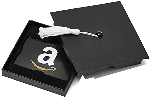 0841710158731 - AMAZON.COM GIFT CARD FOR ANY AMOUNT IN A GRADUATION CAP BOX (CLASSIC BLACK CARD DESIGN)