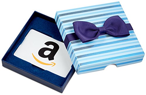 0841710170436 - AMAZON.COM GIFT CARD IN A BLUE BOW-TIE BOX