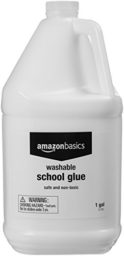 0841710189353 - AMAZON BASICS ALL PURPOSE WASHABLE SCHOOL WHITE LIQUID GLUE - GREAT FOR MAKING SLIME, SINGLE PACK , 1 GALLON