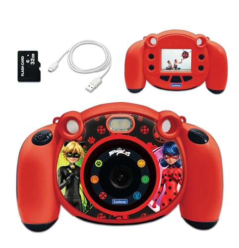 0841874027348 - LEXIBOOK - MIRACULOUS - 4-IN-1 KIDS CAMERA WITH PHOTO, VIDEO, AUDIO AND GAME FUNCTIONS, 32GB SD CARD INCLUDED - DJ080MI
