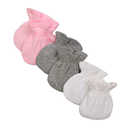 0841908126924 - BURTS BEES BABY BABY MITTENS, NO-SCRATCH MITTS, 100% ORGANIC COTTON, SET OF 3, PINK, ONE SIZE