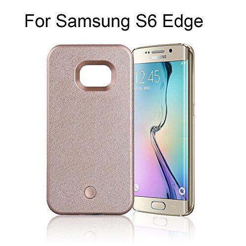 8419221088100 - SAMSUNG GALAXY S6 S6 EDGE PLUS S7 S7 EDGE LED LIGHTED SELFIE LUMINOUS ILLUMINATED EXTERNAL CHARGER CELL PHONE CASE COVER FOR S7 EDGE+ (S6 EDGE ROSE GOLD)