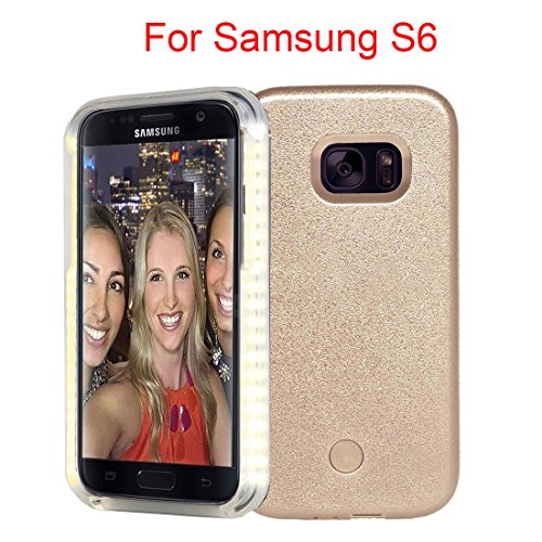 8419221979507 - SAMSUNG GALAXY S6 S6 EDGE PLUS S7 S7 EDGE LED LIGHTED SELFIE ILLUMINATED CELL PHONE CASE FOR S7 EDGE+ (S6 GOLD)