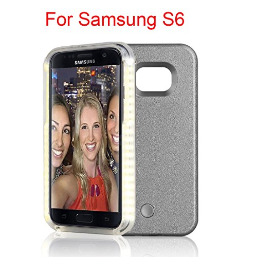 8419221979514 - SAMSUNG GALAXY S6 S6 EDGE PLUS S7 S7 EDGE LED LIGHTED SELFIE ILLUMINATED CELL PHONE CASE FOR S7 EDGE+ (S6 GRAY)