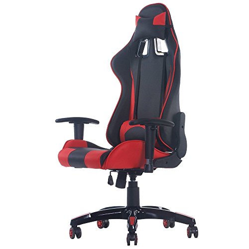 8419221990649 - MERAX FANTASY SERIES RACING STYLE GAMING CHAIR PU LEATHER CHAIR (RED)