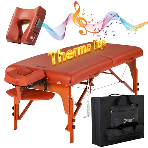 0841930195813 - MASTER MASSAGE 31 SANTANA TT MASSAGE TABLE BEAUTY BED PACKAGE WITH EXTRA MUSICMASTER ERGONOMIC DREAM SOUND FACE CRADLE CUSHION- CINNAMON