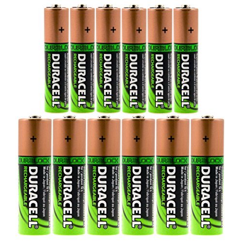 0841933100081 - SET OF 12 DURACELL DURALOCK RECHARGEABLE BATTERIES 6 AA & 6 AAA BATTERY NIMH 1.2V LOT