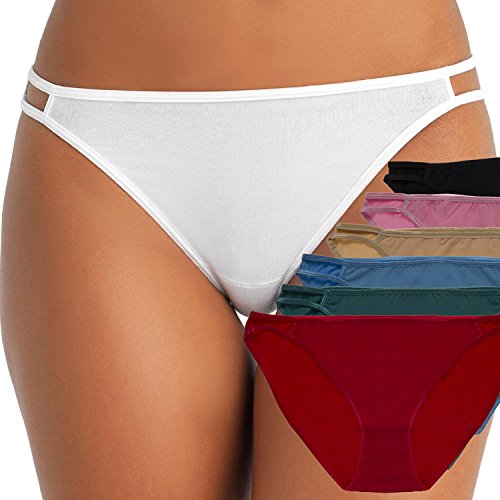 6-Pack Women's Low-Rise Briefs Bikini Panties Sexy Panty Underwear