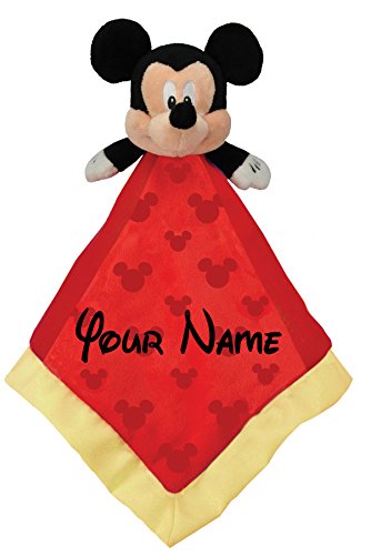 0842044101691 - PERSONALIZED DISNEY MICKEY MOUSE BABY SNUGGLE BLANKY BLANKET - 14 INCHES