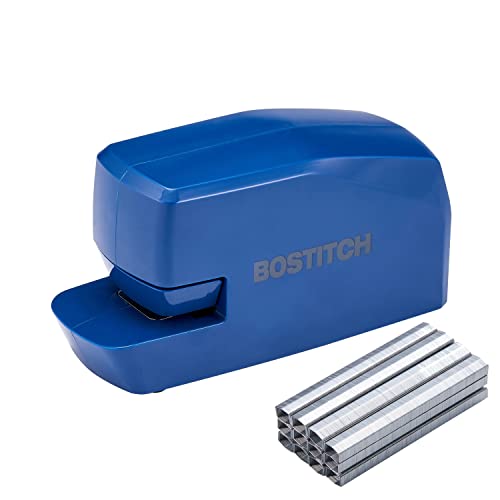 0842048035534 - BOSTITCH OFFICE PORTABLE ELECTRIC STAPLER, 20 SHEETS, AC OR BATTERY POWERED, INCLUDES 1250 STAPLES, BLUE