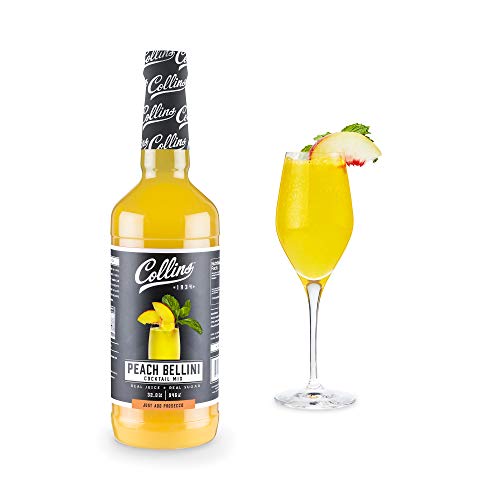 0842094166893 - COLLINS BELLINI MIX MADE WITH REAL PEACH, LIME JUICE, WITH NATURAL FLAVORS, COCKTAIL MIXER FOR CHAMPAGNE, 32 FL OZ