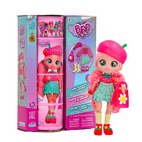 8421134908352 - CRY BABIES BFF ELLA FASHION DOLL WITH 9+ SURPRISES INCLUDING OUTFIT AND ACCESSORIES FOR FASHION TOY, GIRLS AND BOYS AGES 4 AND UP, 7.8 INCH DOLL, MULTICOLOR