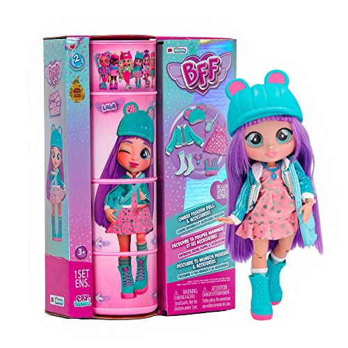 8421134908369 - CRY BABIES BFF LALA FASHION DOLL WITH 9+ SURPRISES INCLUDING OUTFIT AND ACCESSORIES FOR FASHION TOY, GIRLS AND BOYS AGES 4 AND UP, 7.8 INCH DOLL, MULTICOLOR