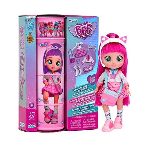 8421134908376 - CRY BABIES BFF DAISY FASHION DOLL WITH 9+ SURPRISES INCLUDING OUTFIT AND ACCESSORIES FOR FASHION TOY, GIRLS AND BOYS AGES 4 AND UP, 7.8 INCH DOLL, MULTICOLOR