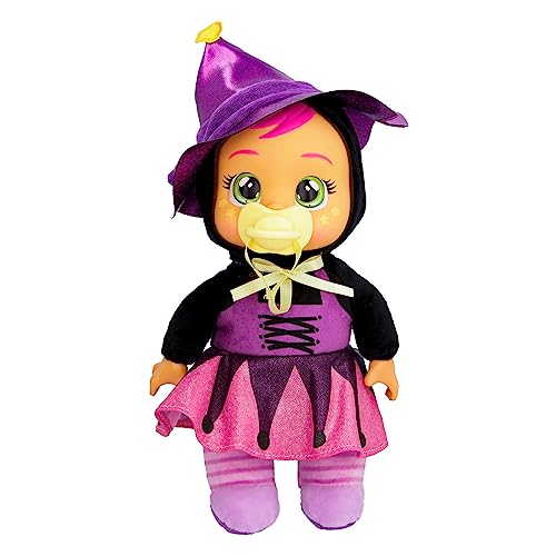 8421134911666 - CRY BABIES TINY CUDDLES HALLOWEEN AGATHA - 9 BABY DOLLS, CRIES REAL TEARS, PINK AND PURPLE WITCH THEMED PAJAMAS
