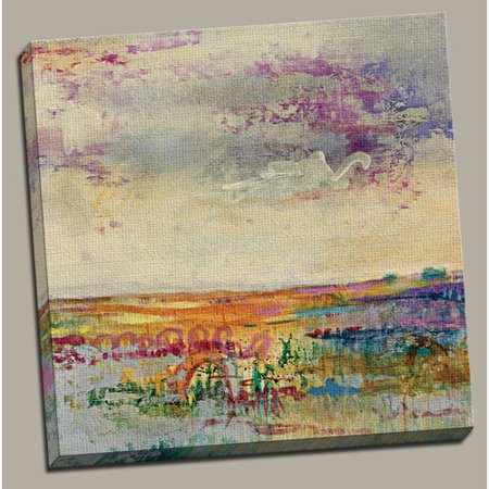 0842119064890 - PORTFOLIO CANVAS DECOR LARGE PRINTED CANVAS WALL ART PAINTING, 35 X 35 INCH, WILDFLOWER SUNRISE I, FRAMED AND STRETCHED READY TO HANG
