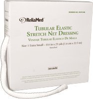 0842167020206 - RELIAMED TUBULAR ELASTIC NET DRESSING, SIZE 1, X-SMALL, FINGERS, TOES AND WRIST