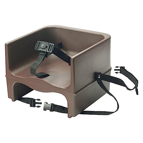 0842169147406 - WINCO RESTAURANT-STYLE PLASTIC BOOSTER SEAT WITH 3-WAY SAFETY STRAP, BROWN