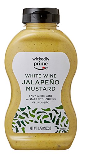 0842379103056 - WICKEDLY PRIME MUSTARD, WHITE WINE JALAPENO, 11.75 OUNCE